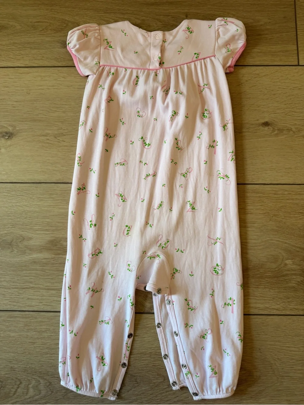 The Beaufort Bonnet Company Pink Floral Baby Romper Dress